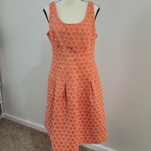 Orange & white Dress size 8